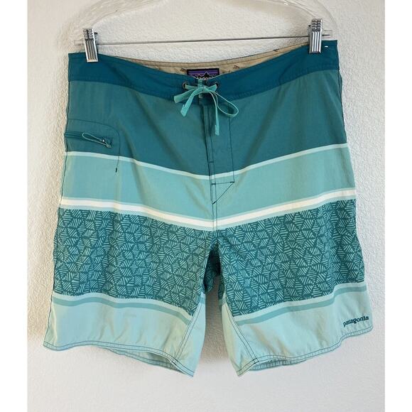 Patagonia Other - Patagonia Mens 36 Stiped Board Shorts Swim Trunks